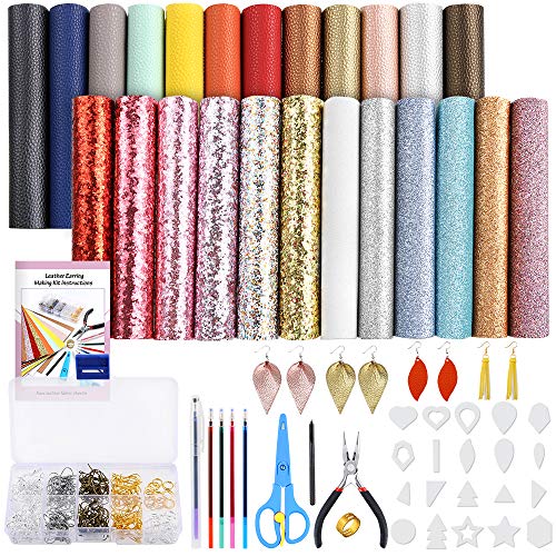 Caydo 24 Pieces Leather Earring Making Kit Include Instructions, 4...