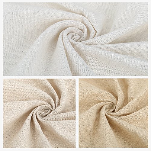 Caydo 3 Pieces Large Size Linen Needlework Fabric for Garment Craf...