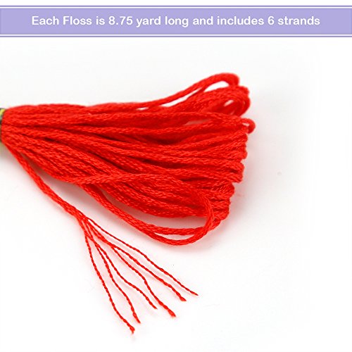 Caydo Embroidery Floss 50 Skeins Friendship Bracelets Floss Rainbo...