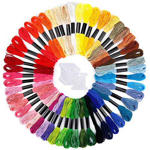 Caydo Embroidery Floss 50 Skeins Friendship Bracelets Floss Rainbo...