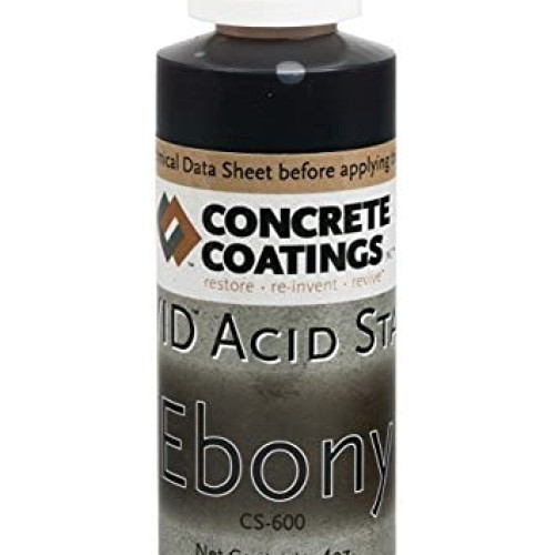 CC Concrete Coatings Vivid Acid Stain for Concrete Ebony 4OZ