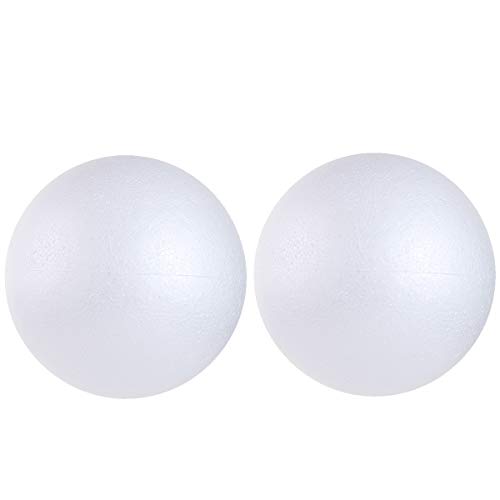2PCS 7.9 Inch White Foam Balls Polystyrene Craft Balls Styrofoam B...