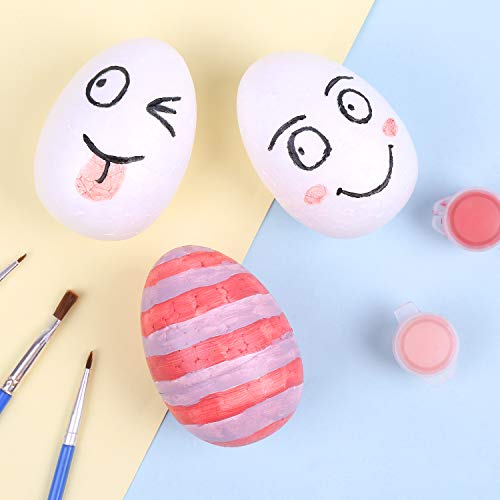Decora 7cm Natural White Styrofoam Eggs Craft Egg Foam Handmade Ba...