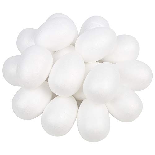Decora 7cm Natural White Styrofoam Eggs Craft Egg Foam Handmade Ba...