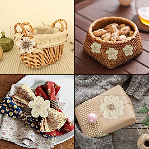 Handmade Natural Rustic Burlap Flowers Assorted Burlap Rose 20PCS ...