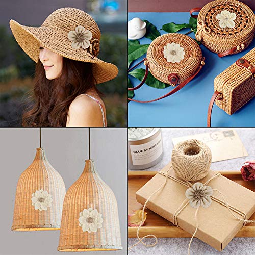 Handmade Natural Rustic Burlap Flowers Assorted Burlap Rose 20PCS ...