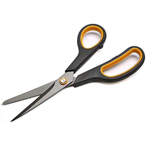 CCR Scissors 8 Inch Soft Comfort-Grip Handles Sharp Titanium Blade...