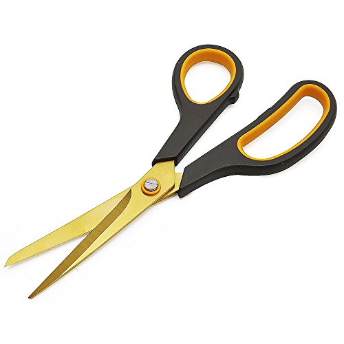 CCR Scissors 8 Inch Soft Comfort-Grip Handles Sharp Titanium Blade...