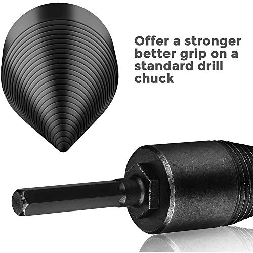 Splitting Wood Cone Drill Bit, Heavy Duty Drill Screw Cone Driver-...