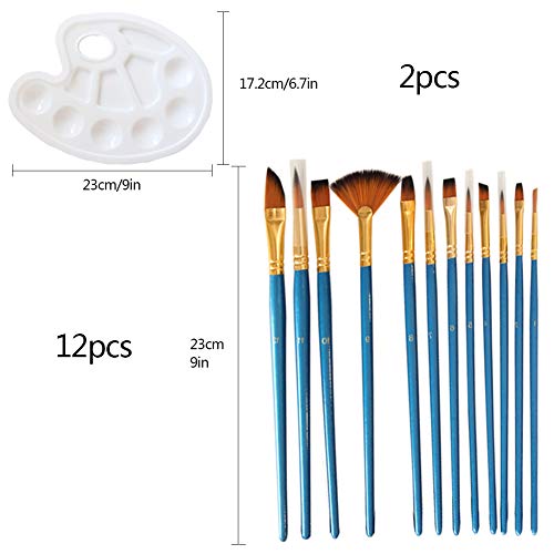 Paint Palette and Painting Knife Set,2 Pcs Paint Trays,6 Pcs Paint...