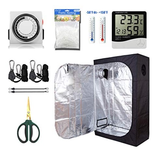 cdmall Grow Tent Room Complete Kit 48x24x72 Kit Hydroponic Supp...