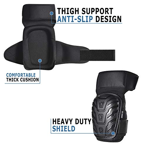 Professional Knee Pads for Work - Heavy Duty Foam Padding Kneepads...