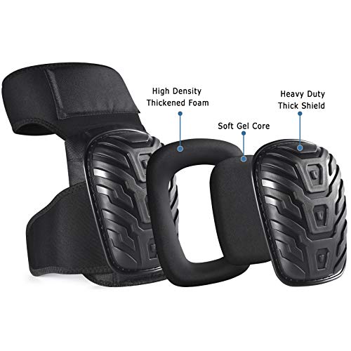 Professional Knee Pads for Work - Heavy Duty Foam Padding Kneepads...