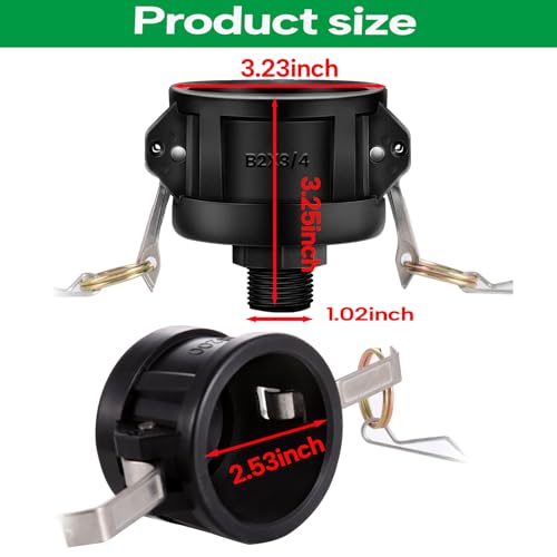 Ceaeso 275 330 Gallon IBC Tote Adapter, Tank Drain Adapter for Gar...