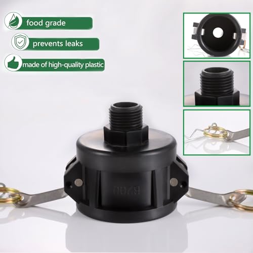 Ceaeso 275 330 Gallon IBC Tote Adapter, Tank Drain Adapter for Gar...