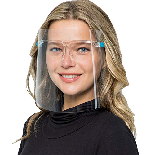 Face Shields Set with 12 Replaceable Anti Fog Shields and 6 Reusab...