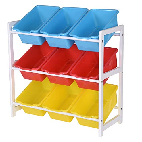 Celiy_Ship from US Warehouse Solid Wood Toy Rack Kids Toy Storage...