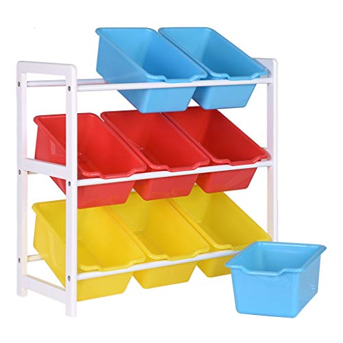 Celiy_Ship from US Warehouse Solid Wood Toy Rack Kids Toy Storage...