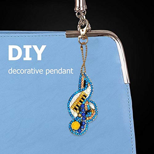 Diamond Painting Keychain, DIY 5D Full Drill Diamond Painting Pend...