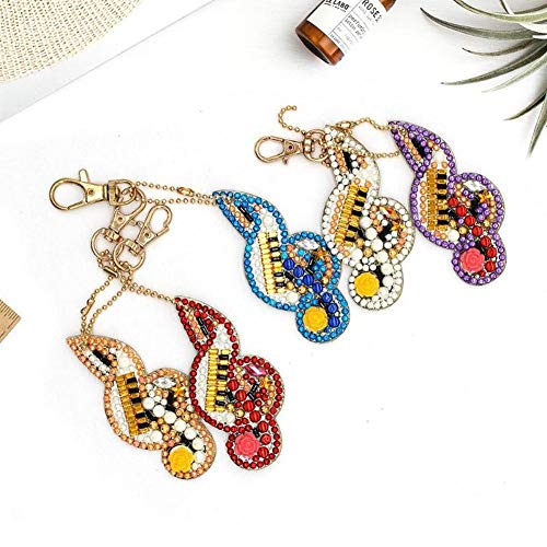 Diamond Painting Keychain, DIY 5D Full Drill Diamond Painting Pend...
