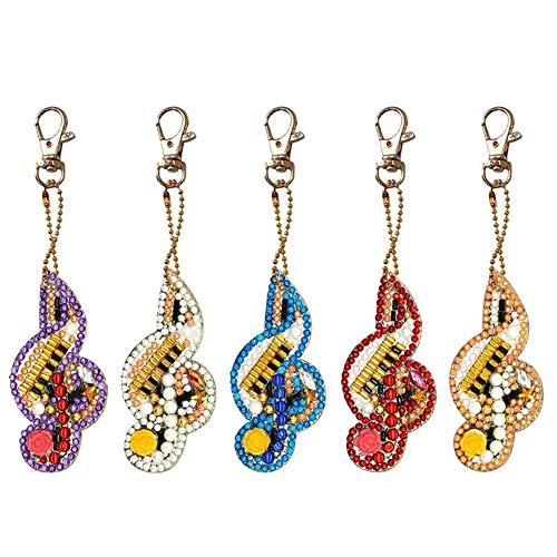 Diamond Painting Keychain, DIY 5D Full Drill Diamond Painting Pend...