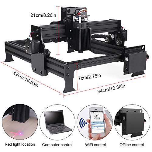 3000mw Upgrade Laser Engraver CNC Engraving Machine DIY Pro Engrav...