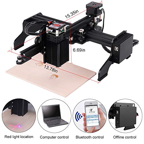 7000mw Upgrade Laser CNC Engraver Engraving Machine DIY Pro Engrav...