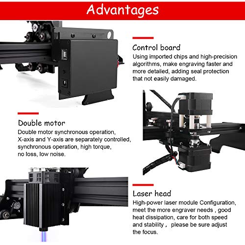 7000mw Upgrade Laser CNC Engraver Engraving Machine DIY Pro Engrav...