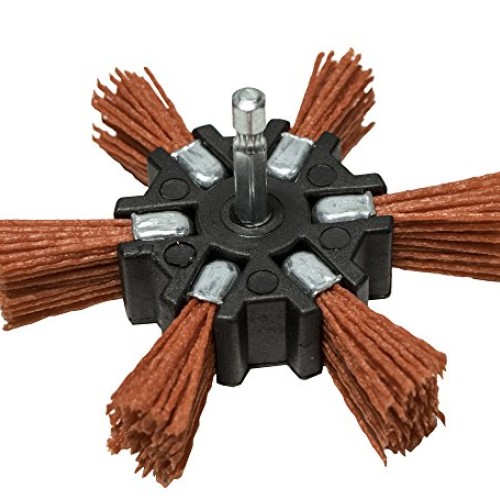 Century Drill and Tool 77341 Coarse Nylon Flap Brush, 4-Inch 80 G...