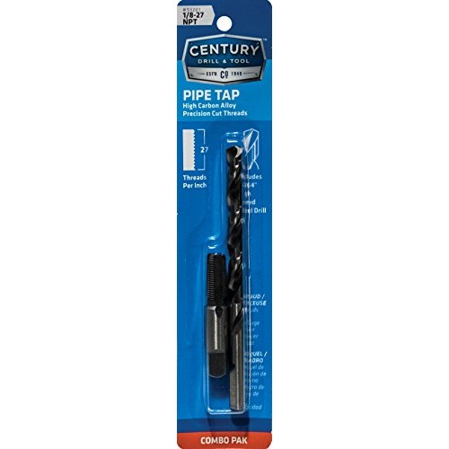 Century Drill & Tool 93201 1/8-27 NPT Tap and 21/64 Drill Combo Pack