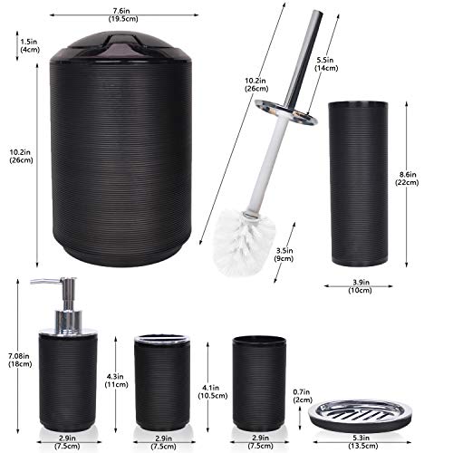 CERBIOR Bathroom Accessories Set 6 Piece Bath Ensemble Includes So...