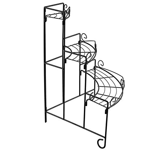 CERBIOR Plant Stand Planter Shelves Flowers, 3-Tier Free Standing ...