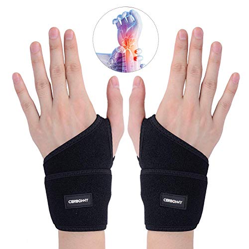 Carpal Tunnel Wrist Brace ,Cerbonny 2Pack Wrist Support Brace Adju...