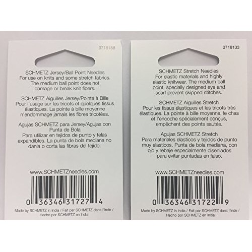 CESDes Bundle Schmetz Sewing Machine Needles for Stretch and Knitw...