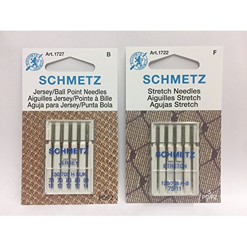 CESDes Bundle Schmetz Sewing Machine Needles for Stretch and Knitw...