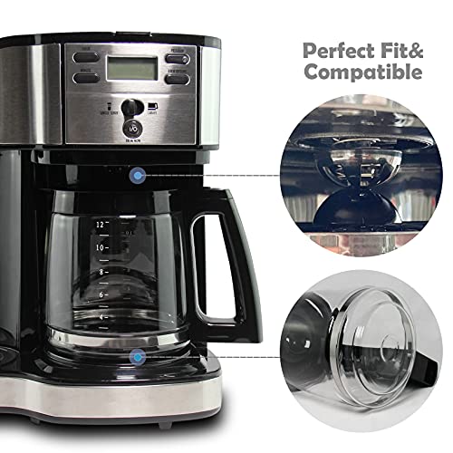 12-Cup Replacement Glass Carafe Pot Compatible with Hamilton Coffe...