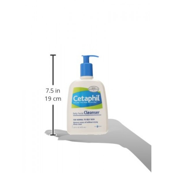 Cetaphil Daily Facial Cleanser, for normal to oily skin, 16.0 -Oun...