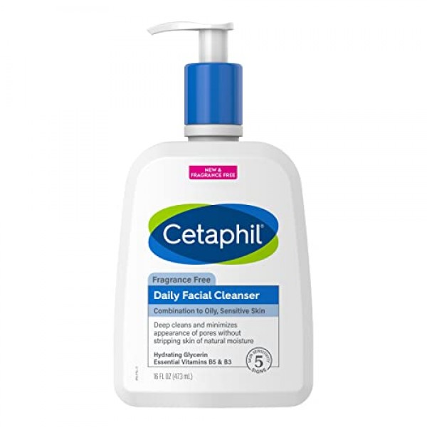 Cetaphil Face Wash, Daily Facial Cleanser for Sensitive, Combinati...