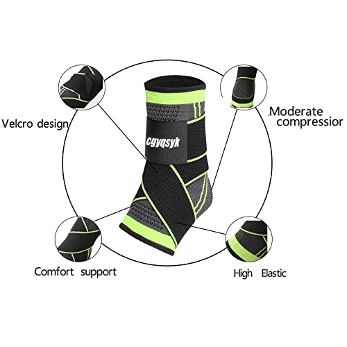 Ankle Braces, Adjustable Compression Ankle Support Men & Women, St...