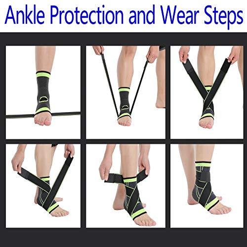 Ankle Braces, Adjustable Compression Ankle Support Men & Women, St...
