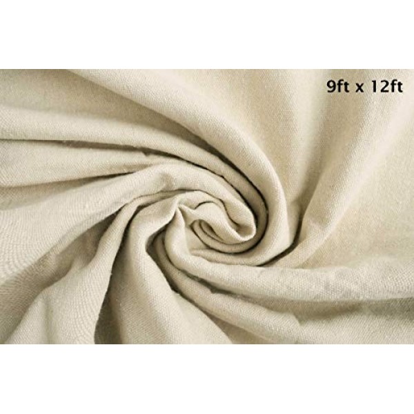 Canvas Drop Cloth Size 6x 9 8oz, 100% Cotton - for All Purpose...