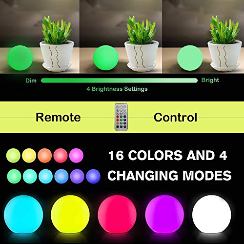 Chakev Floating Pool Lights, 16 Colors Pond LED Ball Lights with R...