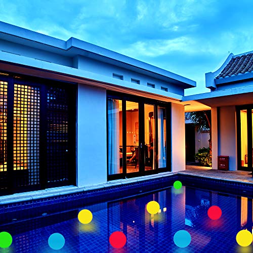 Chakev Floating Pool Lights, 16 Colors Pond LED Ball Lights with R...