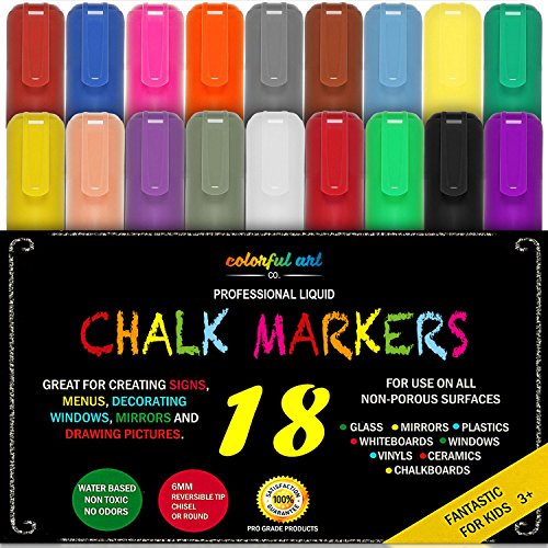 CHALK MARKERS & Pens - By Fantastic ChalkTastic MEGA 18 Pack BEST ...