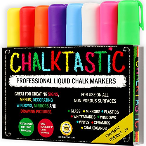 Chalk Markers by Fantastic ChalkTastic Best for Kids Art, Chalkboa...
