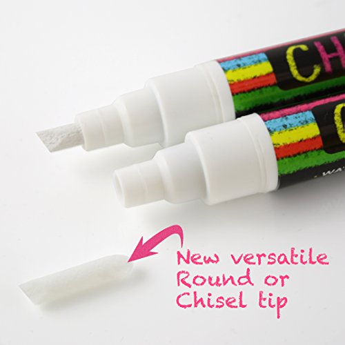 WHITE CHALK MARKER & PENS by FANTASTIC ChalkTastic Reversible Fine...