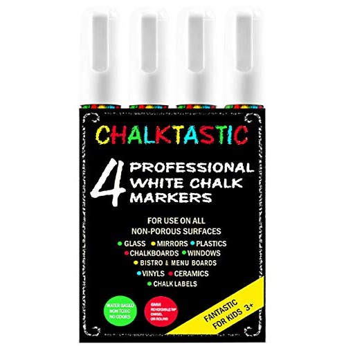 WHITE CHALK MARKER & PENS by FANTASTIC ChalkTastic Reversible Fine...