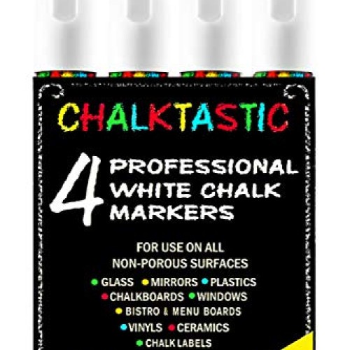 WHITE CHALK MARKER & PENS by FANTASTIC ChalkTastic Reversible Fine...