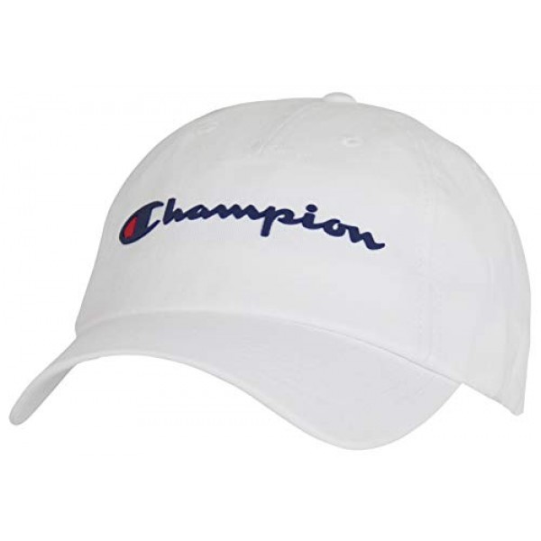 Champion Mens Ameritage Dad Adjustable Cap, white, One Size