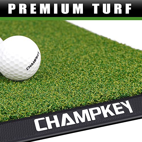 CHAMPKEY Premium Synthetic Turf Golf Hitting Mat | Heavy Duty Rubb...